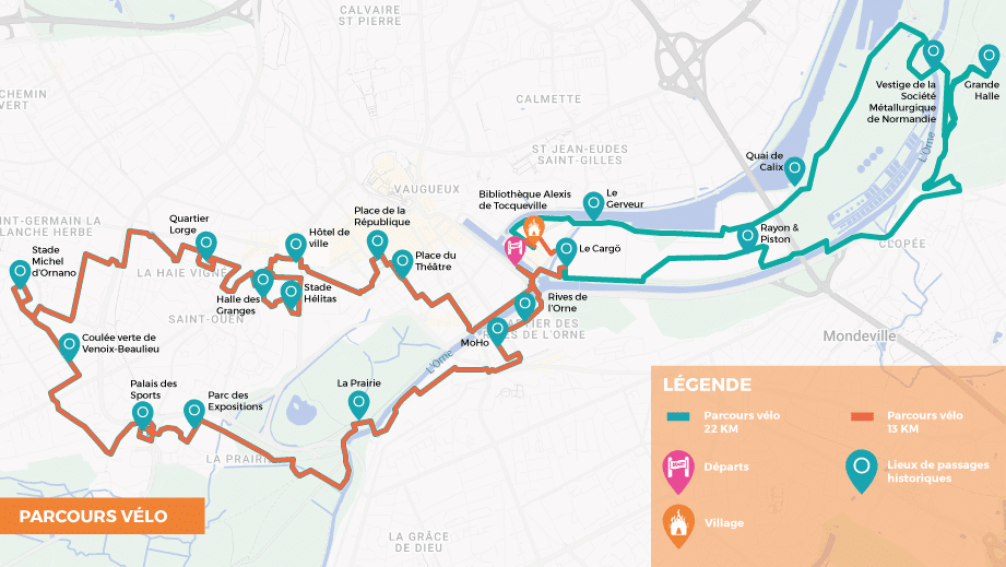 parcours Caen ça bouge balades à vélo